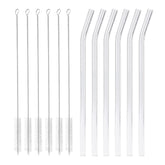 6 Packs Glass Straws and Brushes for 16oz/20oz Glass Cups
